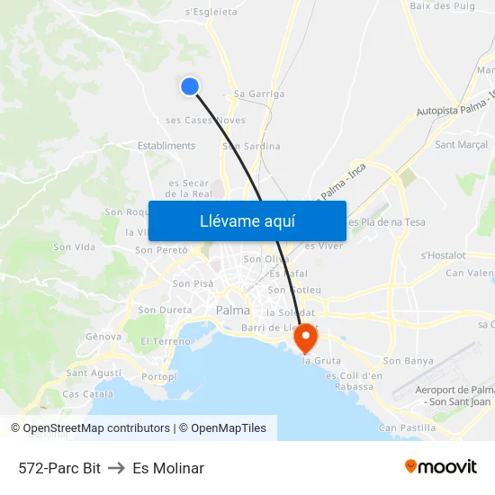 572-Parc Bit to Es Molinar map
