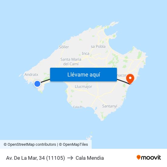 Av. De La Mar, 34 (11105) to Cala Mendia map