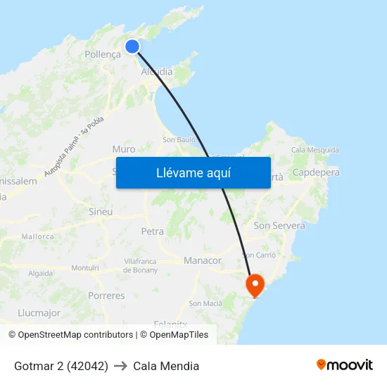 Gotmar 2 (42042) to Cala Mendia map
