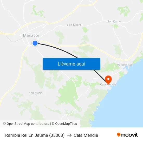 Rambla Rei En Jaume (33008) to Cala Mendia map