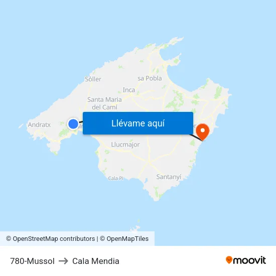 780-Mussol to Cala Mendia map