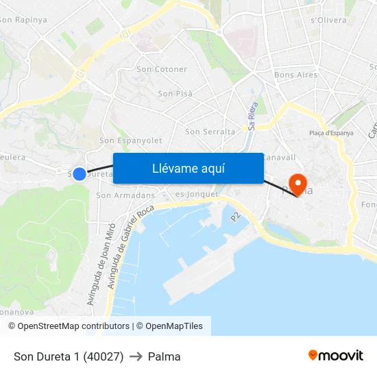 Son Dureta 1 (40027) to Palma map