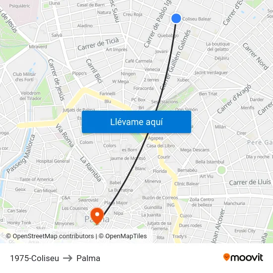 1975-Coliseu to Palma map