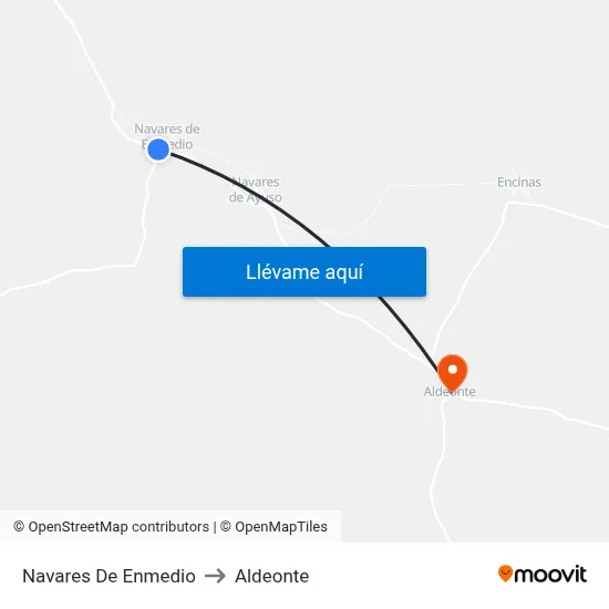 Navares De Enmedio to Aldeonte map