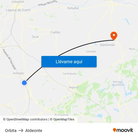 Orbita to Aldeonte map