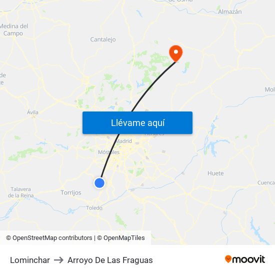 Lominchar to Arroyo De Las Fraguas map