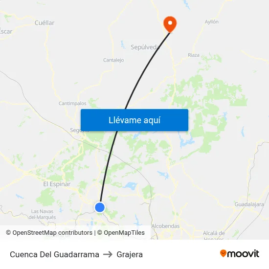 Cuenca Del Guadarrama to Grajera map