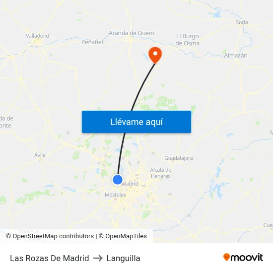 Las Rozas De Madrid to Languilla map