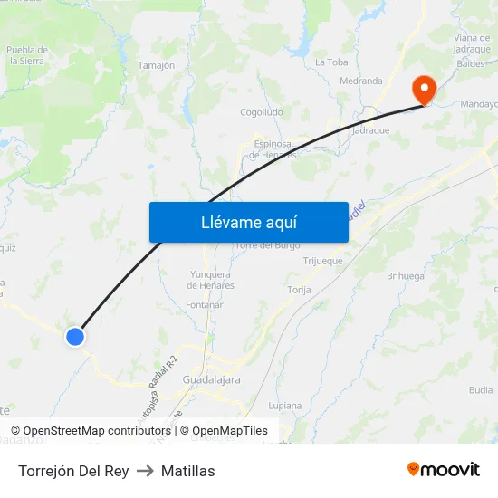 Torrejón Del Rey to Matillas map