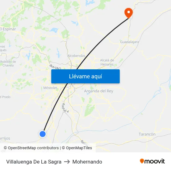 Villaluenga De La Sagra to Mohernando map