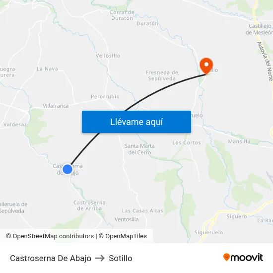 Castroserna De Abajo to Sotillo map