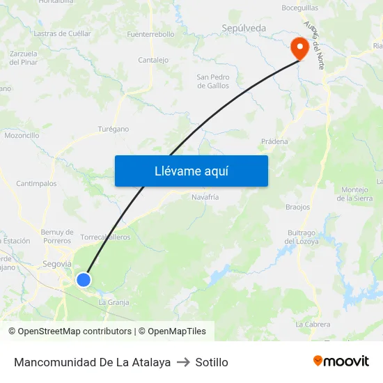 Mancomunidad De La Atalaya to Sotillo map