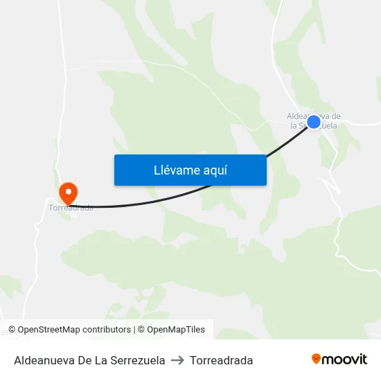 Aldeanueva De La Serrezuela to Torreadrada map