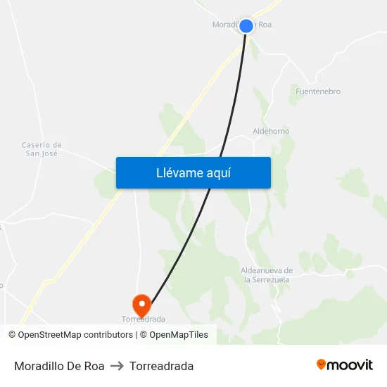 Moradillo De Roa to Torreadrada map