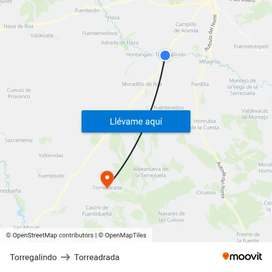 Torregalindo to Torreadrada map