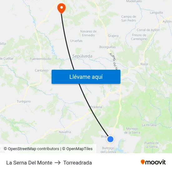 La Serna Del Monte to Torreadrada map