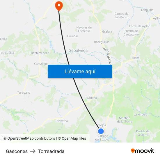 Gascones to Torreadrada map