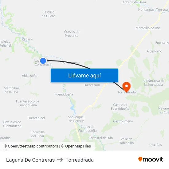 Laguna De Contreras to Torreadrada map