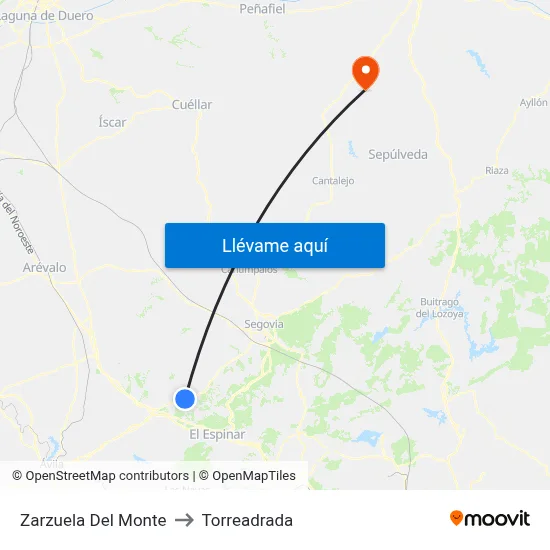 Zarzuela Del Monte to Torreadrada map