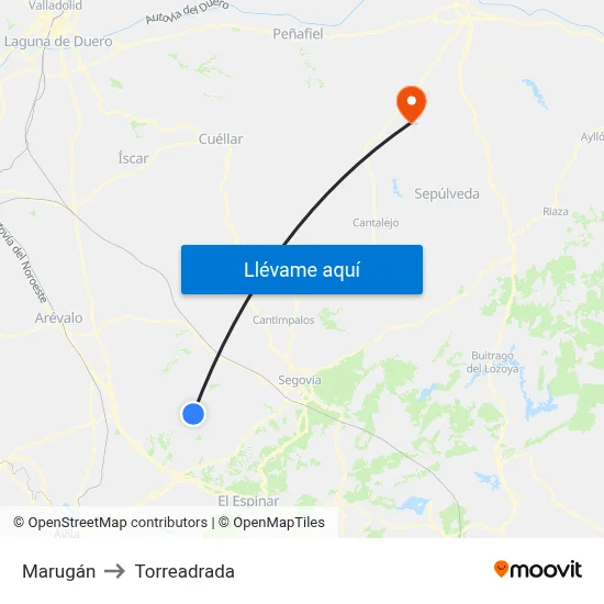Marugán to Torreadrada map