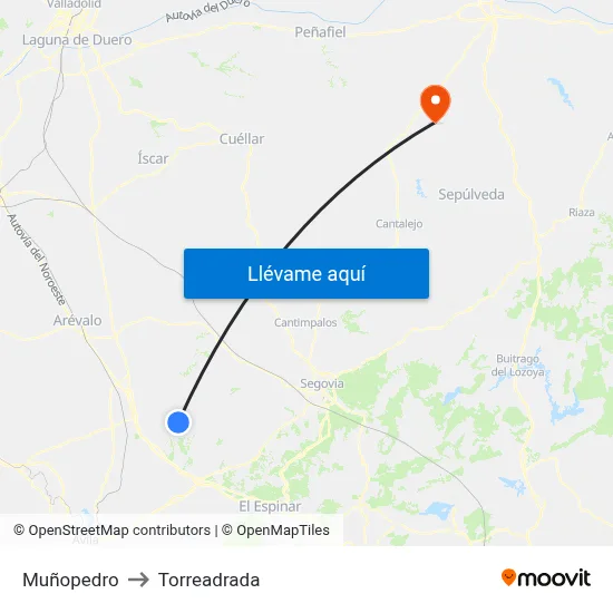 Muñopedro to Torreadrada map