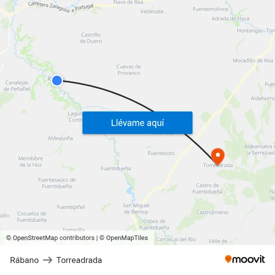 Rábano to Torreadrada map