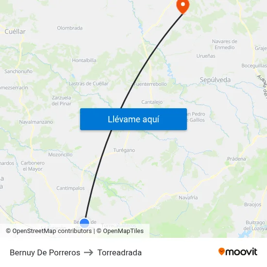 Bernuy De Porreros to Torreadrada map