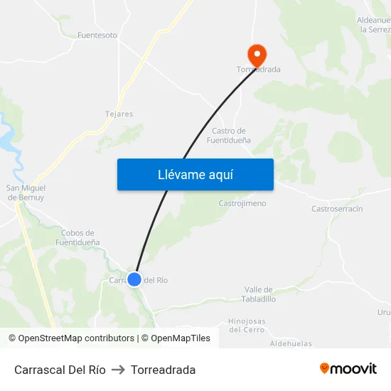 Carrascal Del Río to Torreadrada map