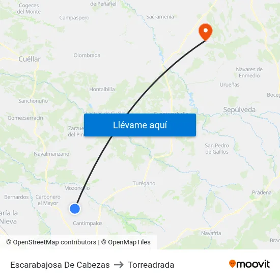 Escarabajosa De Cabezas to Torreadrada map
