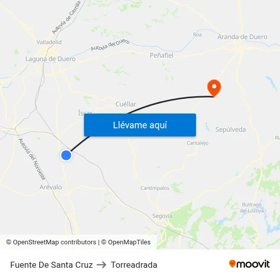 Fuente De Santa Cruz to Torreadrada map