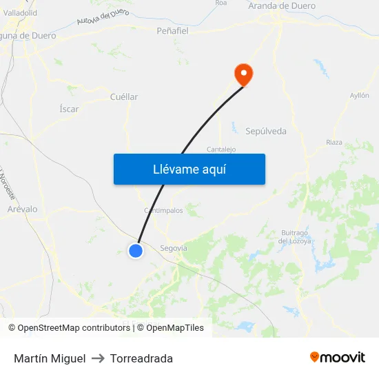 Martín Miguel to Torreadrada map