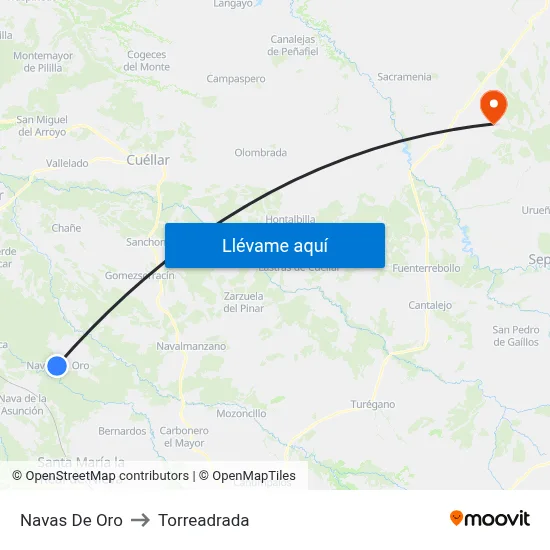 Navas De Oro to Torreadrada map