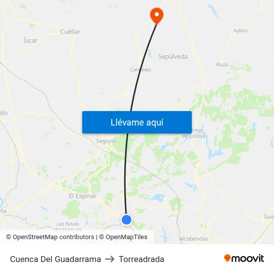 Cuenca Del Guadarrama to Torreadrada map