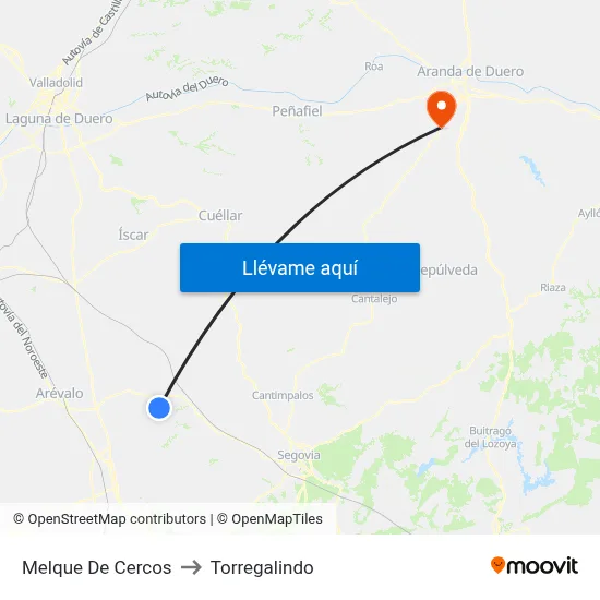 Melque De Cercos to Torregalindo map
