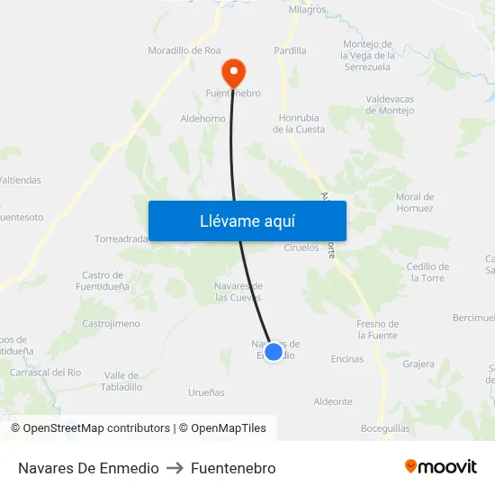 Navares De Enmedio to Fuentenebro map