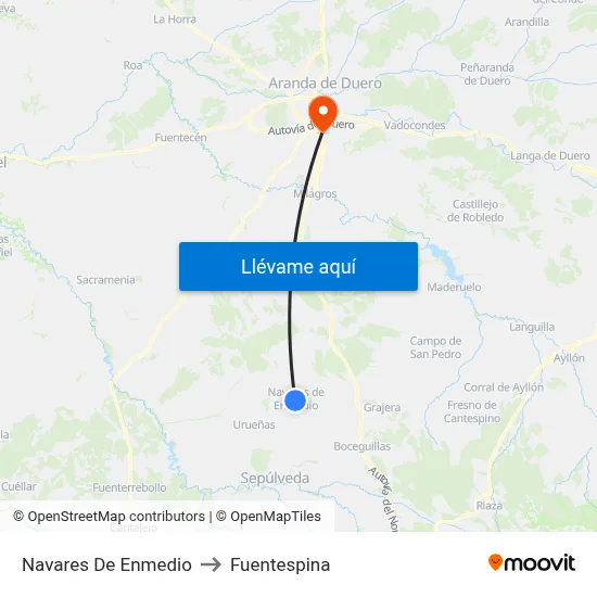 Navares De Enmedio to Fuentespina map