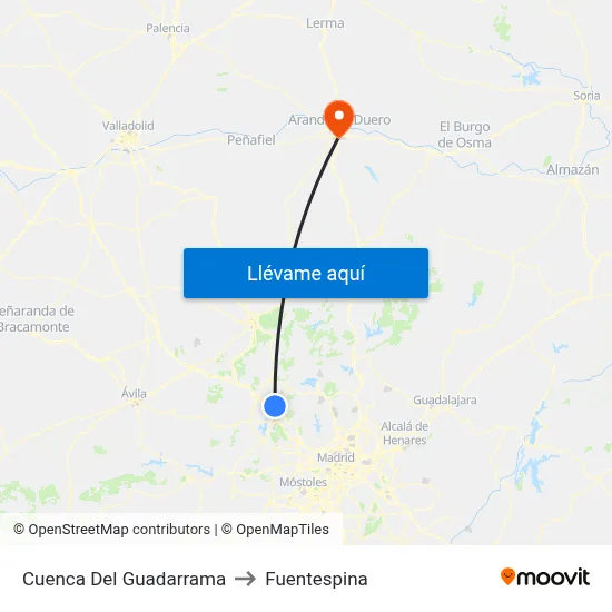 Cuenca Del Guadarrama to Fuentespina map