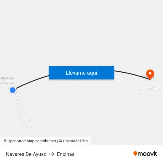Navares De Ayuso to Encinas map
