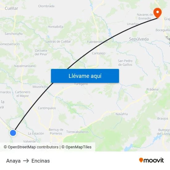 Anaya to Encinas map