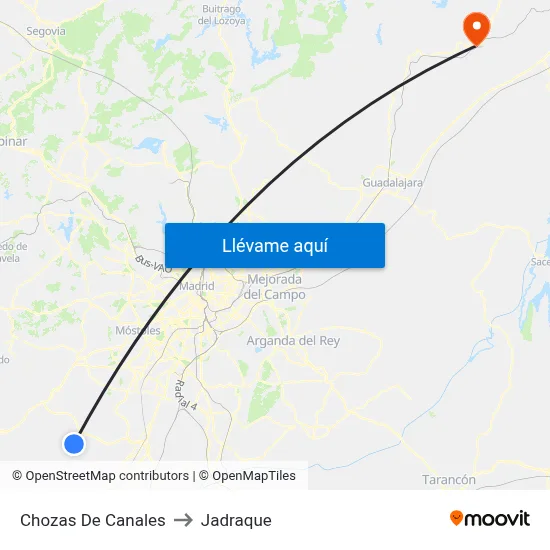 Chozas De Canales to Jadraque map