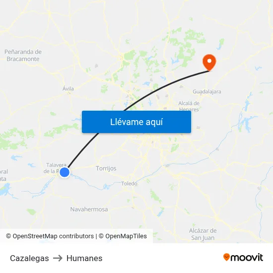 Cazalegas to Humanes map