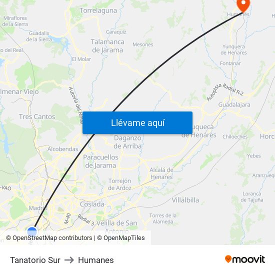 Tanatorio Sur to Humanes map