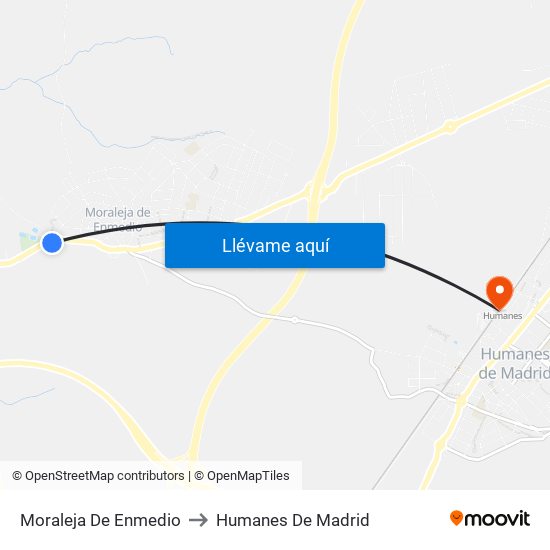 Moraleja De Enmedio to Humanes De Madrid map