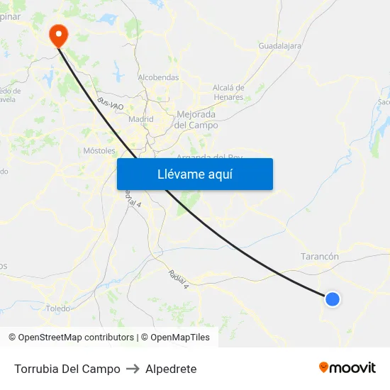 Torrubia Del Campo to Alpedrete map