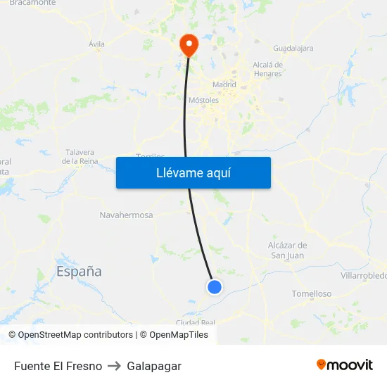 Fuente El Fresno to Galapagar map