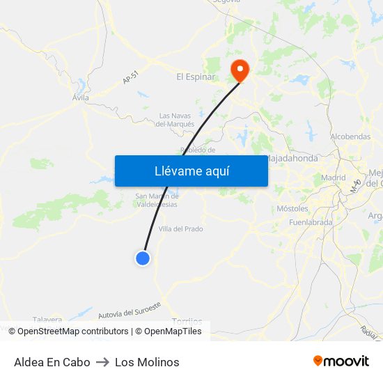 Aldea En Cabo to Los Molinos map