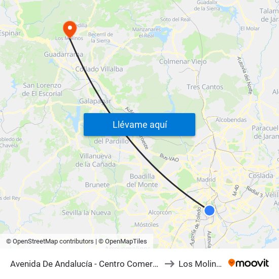Avenida De Andalucía - Centro Comercial to Los Molinos map
