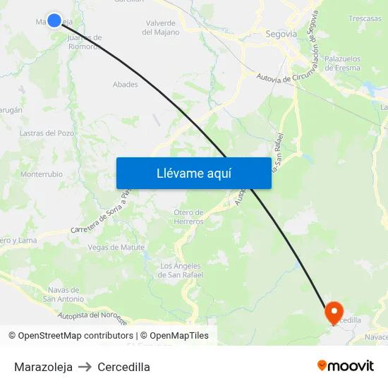 Marazoleja to Cercedilla map