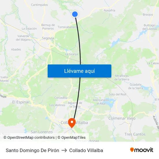 Santo Domingo De Pirón to Collado Villalba map