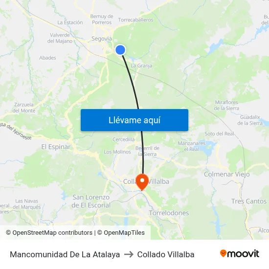 Mancomunidad De La Atalaya to Collado Villalba map